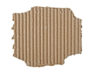 Corrugated cardboard isolated on white as a background
