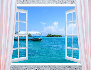 open window to the sea