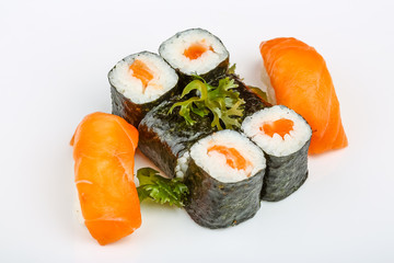 Sushi with salmon