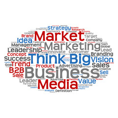 Conceptual business marketing word cloud
