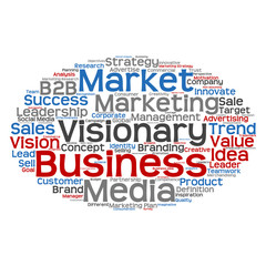 Conceptual business marketing word cloud