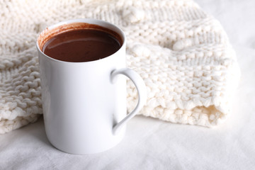 hot chocolate drink in white mug