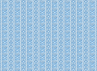 ハート系背景　ブルー