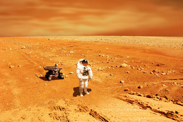Obraz na płótnie Canvas Martian Explorer No.1h - Elements of this image furnished by NASA