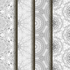 4 different vector seamless patterns.  Endless texture can be used for wallpaper, pattern fills, web page background,surface textures.