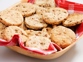 Homemade biscuits with mushrooms