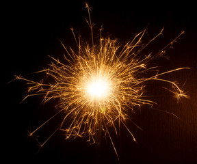 Sparklers isolated on black background