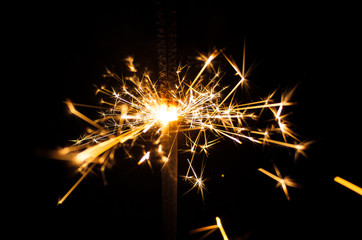 Sparklers isolated on black background