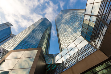 Fototapeta na wymiar skyscrapers buildings in perspective