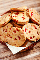 Homemade biscuits with peppers