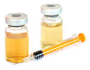 Syringe with vials