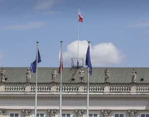 Naklejka premium WARSAW, POLAND - JULY 09, 2015: Presidential Palace in Warsaw, P