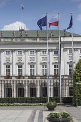 Fototapeta na wymiar WARSAW, POLAND - JULY 09, 2015: Presidential Palace in Warsaw, P