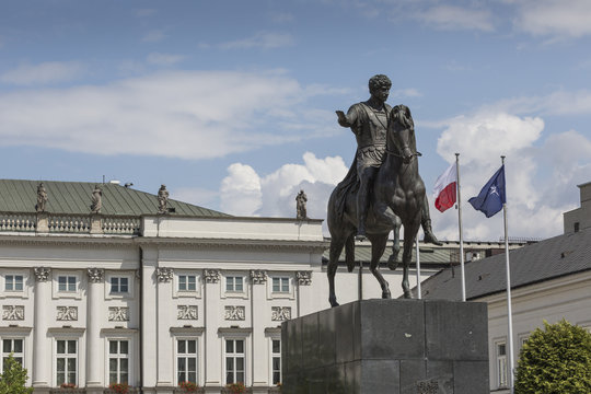 WARSAW, POLAND - JULY 09, 2015: Presidential Palace in Warsaw, P