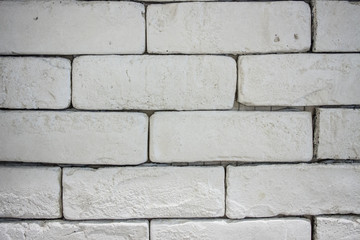 White brick wall texture or background