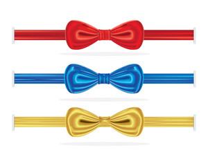 bow ties collection,red,blue and gold 3 luxury bow ties collection
