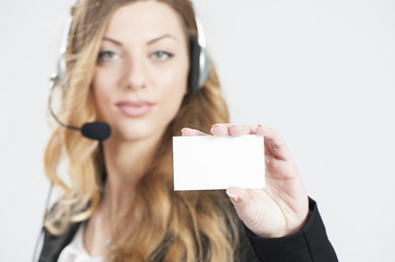 female helpline operator