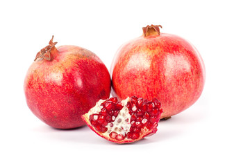 Ripe pomegranate fruit .