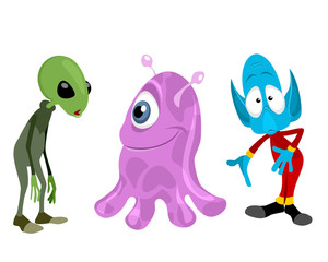 Three aliens set
