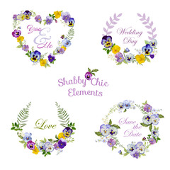 Flower Banners and Tags - for your design and scrapbook 