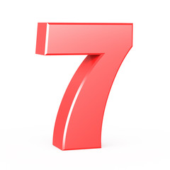 three-dimensional number in red