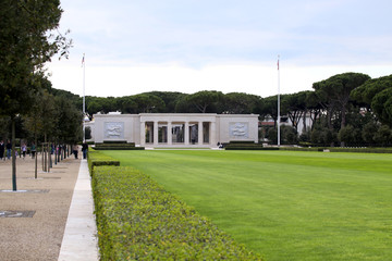 NETTUNO - April 06: Building of the American Military Cemetery o