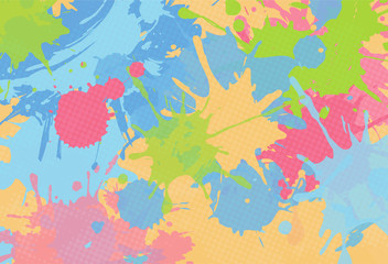 Obraz na płótnie Canvas blue and pink splashes abstract brignt background