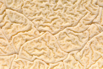 Unusual textured surface curdled milk