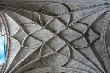 Obraz premium Cupola, Interior of gothic cathedral of Segovia in Spain
