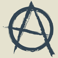 anarchy symbol. - obrazy, fototapety, plakaty