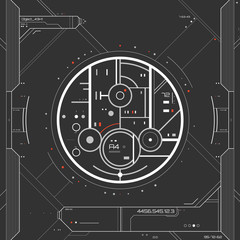 Fototapeta premium Futuristic graphic user interface