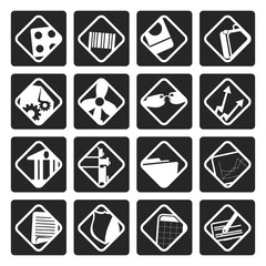 Black Business and Office Icons - Vector Icon Set 