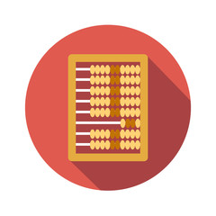 Abacus calculation flat icon