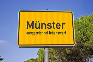 Ortsschild Münster
„ausgezeichnet lebenswert“