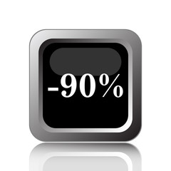 90 percent discount icon