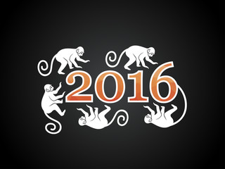 Naklejka premium Vector illustration of monkey