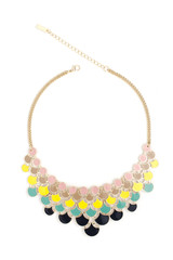 colored necklace isolated on white
