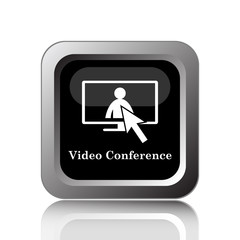 Video conference, online meeting icon