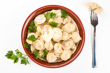 dumplings in a plate