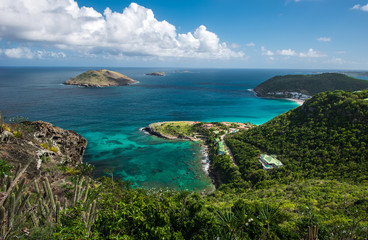 Panorama view at St Barth, French West Indies