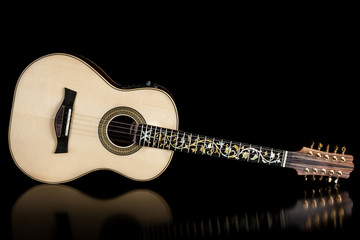Obraz na płótnie Canvas Brazilian ten strings steel guitar made by luthier Luciano Queir