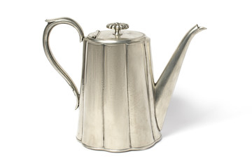 iron kettle isolated on white