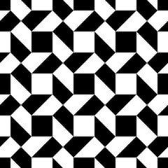 Vector modern seamless geometry pattern trippy, black and white abstract geometric background, pillow print, monochrome retro texture, hipster fashion design
