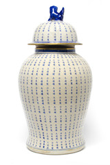 Japanese vase isolated on white