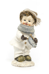 figurine a boy isolated on white