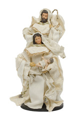 Holy Family statuette isolated on white