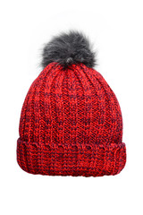 Red hat with bubo isolated on white