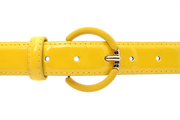 yellow belt isolated on white