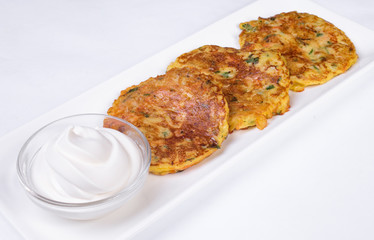 Potato Pancake with Sour Cream
