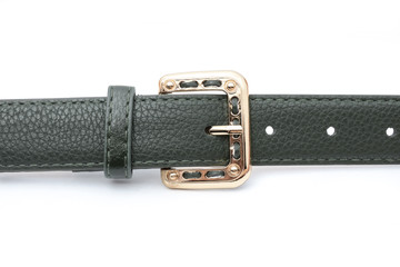 dark green belt isolated on white